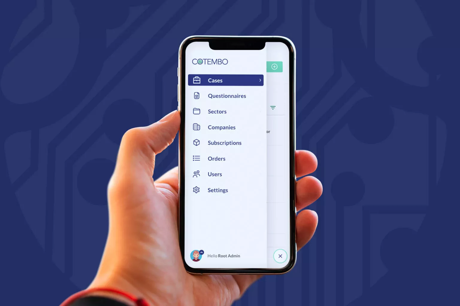 Visualize the user interface on the website
