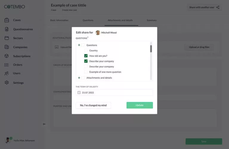 Screenshot showing a block with a checkbox